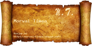 Morvai Tímea névjegykártya